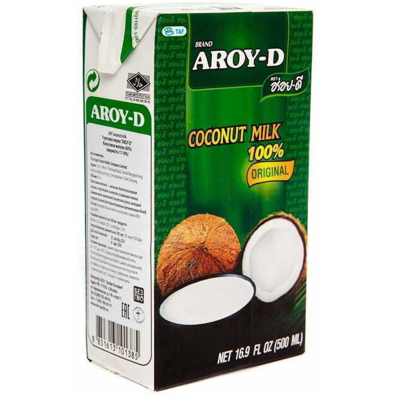 AROY-D Кокосовое молоко 70% (жирность 17-19%) 500мл фото 1 — 65fit