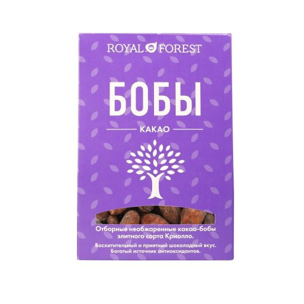 Какао-бобы 100гр, Royal Forest фото 1 — 65fit