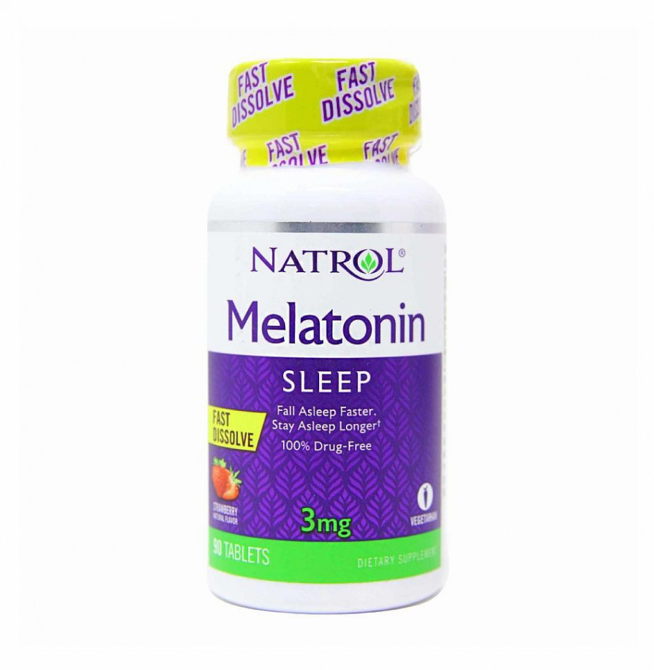 #NATROL Melatonin 3 mg 90tab фото 1 — 65fit