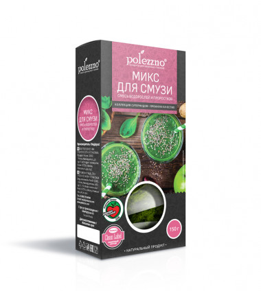 POLEZZNO Микс для смузи смесь водорослей и проростков 150г — 65fit
