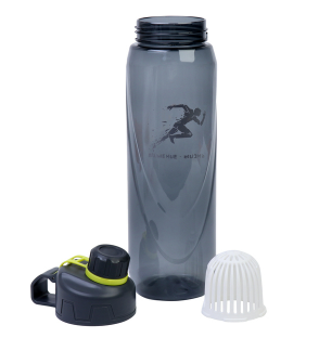 Бутылка для воды, 1 л, "Движение - жизнь", черная   9932544 фото 1 &mdash; 65fit