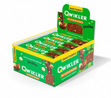 АКЦИЯ 4+1**SNAQ FABRIQ Qwikler Батончик глазированный &quot;Шоколадно-ореховое пралине&quot; 35г/30 — 65fit