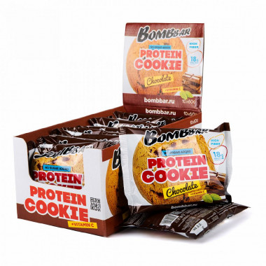 BOMBBAR Печенье неглазированное с коллагеном &quot;Шоколад&quot; 60г — 65fit
