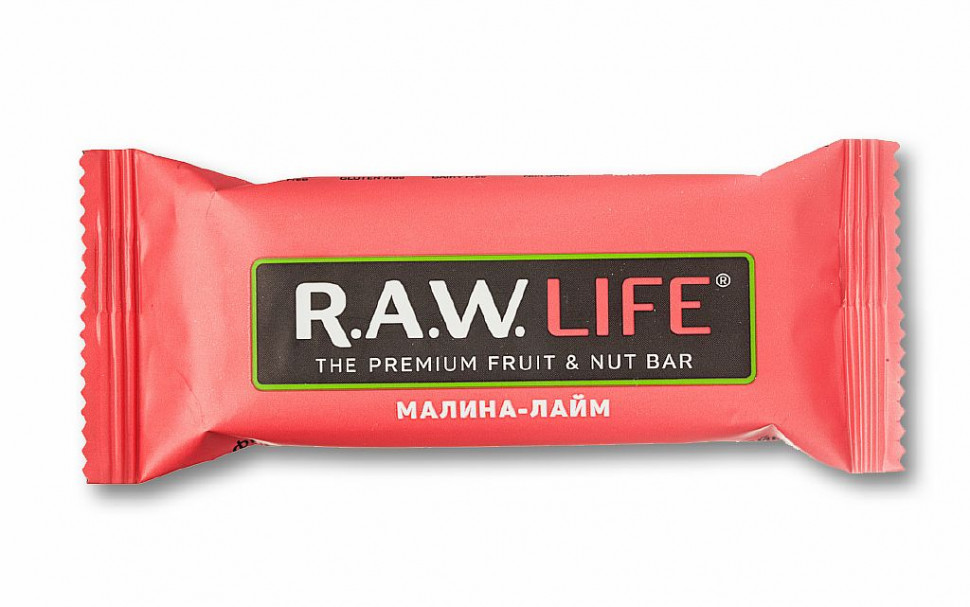 R.A.W. LIFE Батончик орехово-фруктовый Малина-лайм 47г фото 1 — 65fit