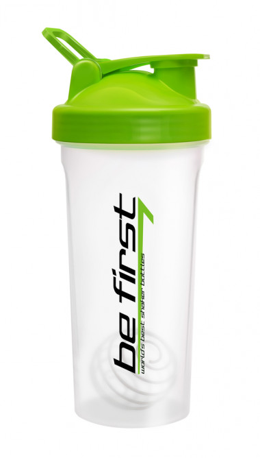 Спортивный шейкер с шариком зеленый 600мл, BE FIRST — 65fit