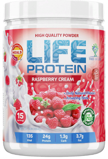 Life Protein Raspberry Cream 454g, Tree of life — 65fit