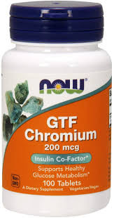 NOW gtf Chromium 200 cg 100 Tablets — 65fit