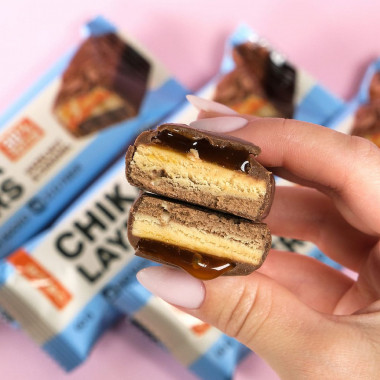 CHIKA LAYERS Батончик глазированный &quot;Лесной орех с карамелью&quot; 60г — 65fit