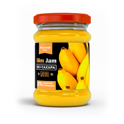 Джем без сахара Банан 250гр, Slim Jam фото 1 — 65fit