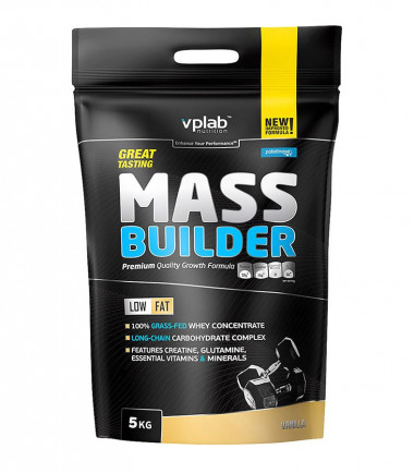 VPLAB MASS BUILDER Гейнер &quot;Ваниль&quot; пакет 5кг — 65fit