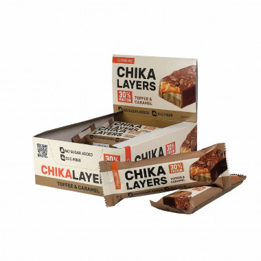 CHIKA LAYERS Батончик глазированный &quot;Солёная карамель и арахис&quot; 60г — 65fit