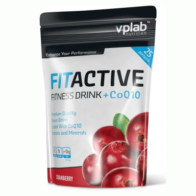 Fitactive fitness drink+coenzyme Q10 клюква 500гр, VPLab фото 1 — 65fit