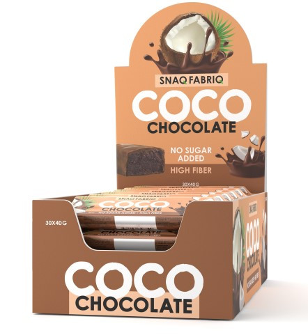 АКЦИЯ 4+1**SNAQ FABRIQ Coco Батончик глазированный "Шоколад" 40г/30 фото 1 — 65fit