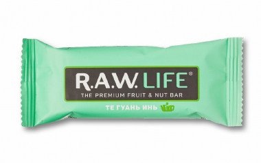 R.A.W. LIFE Батончик орехово-фруктовый Те Гуань-Инь 47г — 65fit