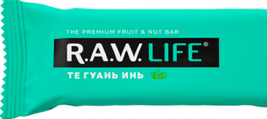 R.A.W. LIFE Батончик орехово-фруктовый Те Гуань-Инь 47г — 65fit