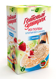 ВАСТЭКО Готовый завтрак из полбы. Хлопья без сахара мини 200г фото 1 — 65fit
