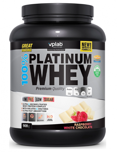 ВПЛАБ 100% Платинум Казеин 908г Малина-белый шоколад — 65fit