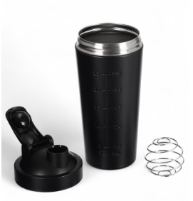 Шейкер спортивный для коктейлей, для протеина, 750 мл, 23 × 9 см, черный 10788635 фото 1 &mdash; 65fit