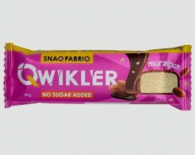 АКЦИЯ 4+1**SNAQ FABRIQ Qwikler Батончик глазированный &quot;Марципановый&quot; 35г/30 — 65fit