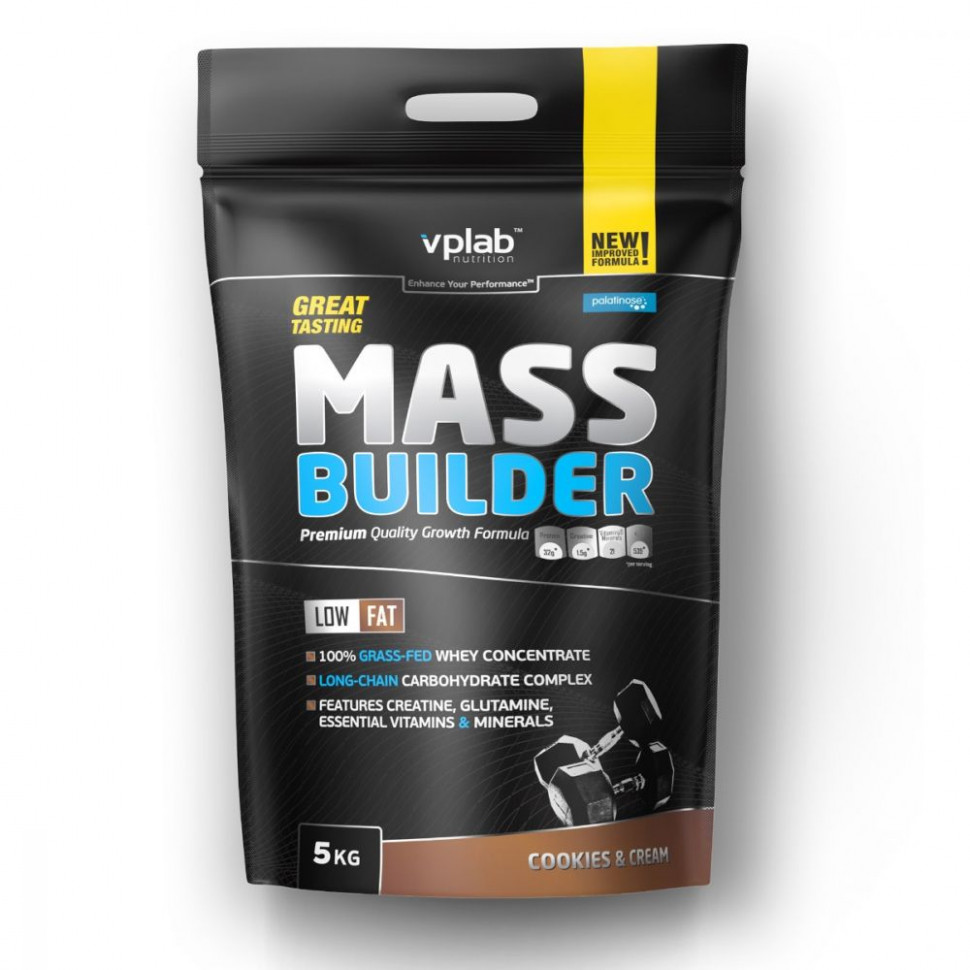 VPLAB MASS BUILDER Гейнер "Печенье-крем" пакет 5кг фото 1 — 65fit