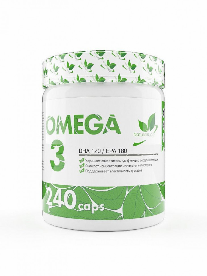 NATURALSUPP Omega 3 EPA 180 / DHA 120 30% 240 caps фото 1 — 65fit