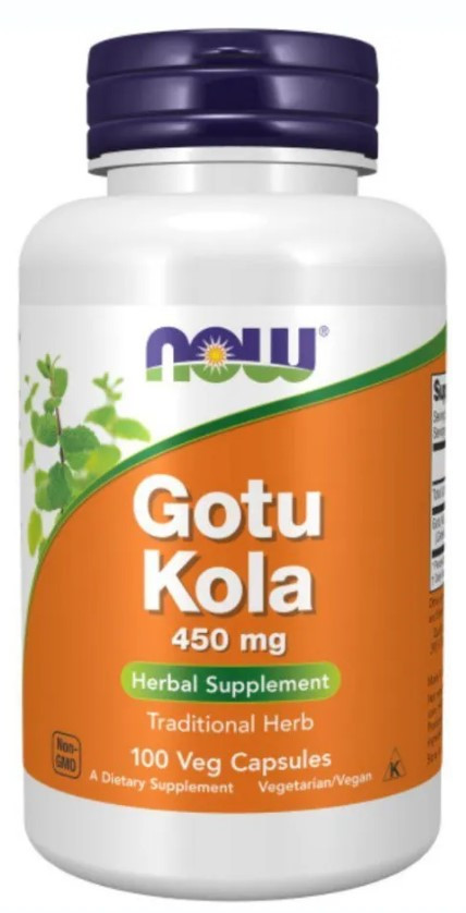 #NOW. Gotu Kola 450mg 100cap фото 1 — 65fit
