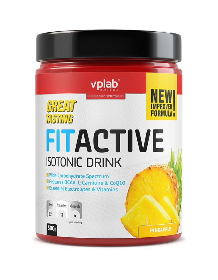 VPLAB FITACTIVE ISOTONIC DRINK "Ананас" банка 500г фото 1 — 65fit