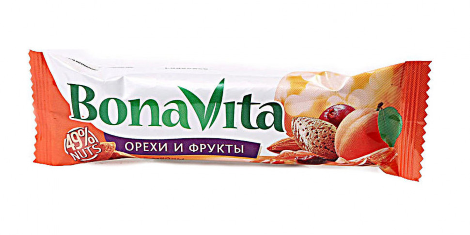 BONA VITA Батончик ореховый с фруктами и медом 35г фото 1 — 65fit