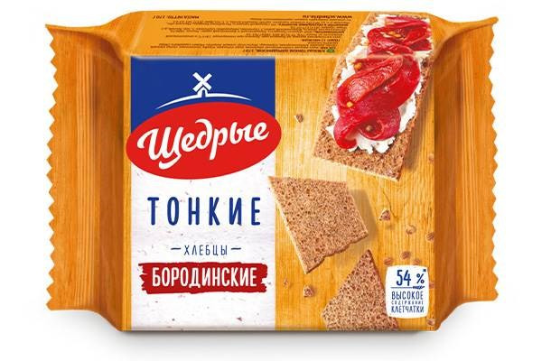ЩЕДРЫЕ Хлебцы тонкие бородинские 170г фото 1 — 65fit