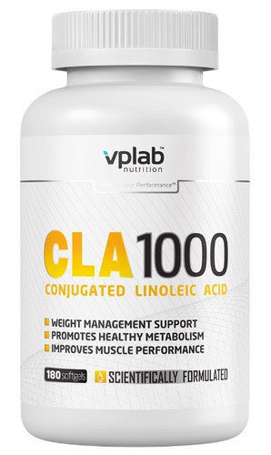 VPLAB CLA 1000 конъюгированная линолевая кислота 180 капсул — 65fit