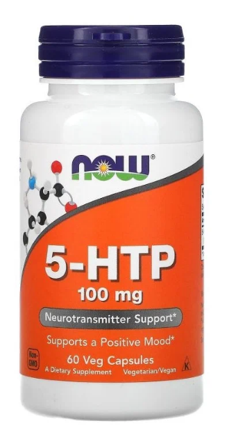 #NOW Аминокислота 5-HTP 100 mg 60  Capsules — 65fit