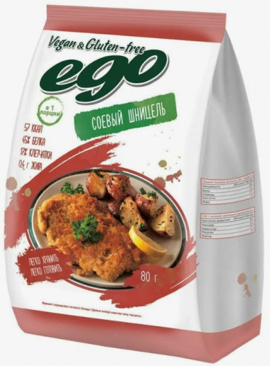 EGO Соевое мясо Шницель 80г — 65fit