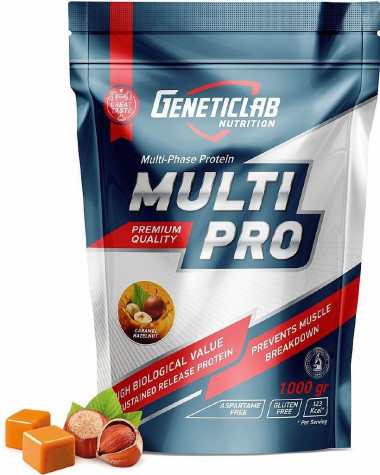 MULTI PRO карамель-фундук 1000g, GeneticLab — 65fit