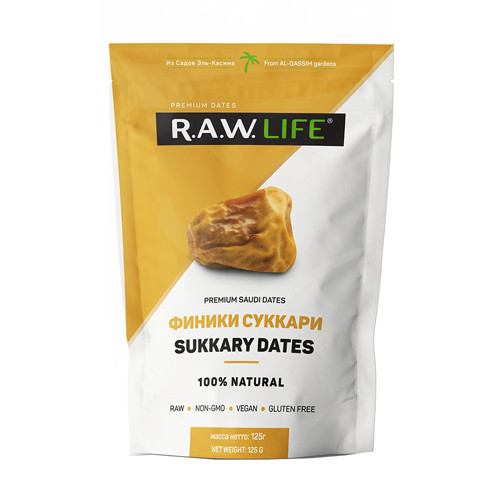 R.A.W. LIFE Финики Суккари (Sukkary) 125г фото 1 — 65fit