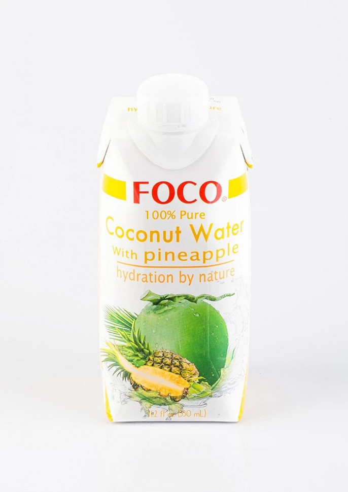 FOCO Кокосовая вода с соком ананаса 330мл фото 1 — 65fit