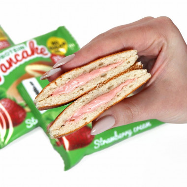 BOMBBAR Панкейк неглазированный &quot;Клубничный крем&quot; 40г — 65fit