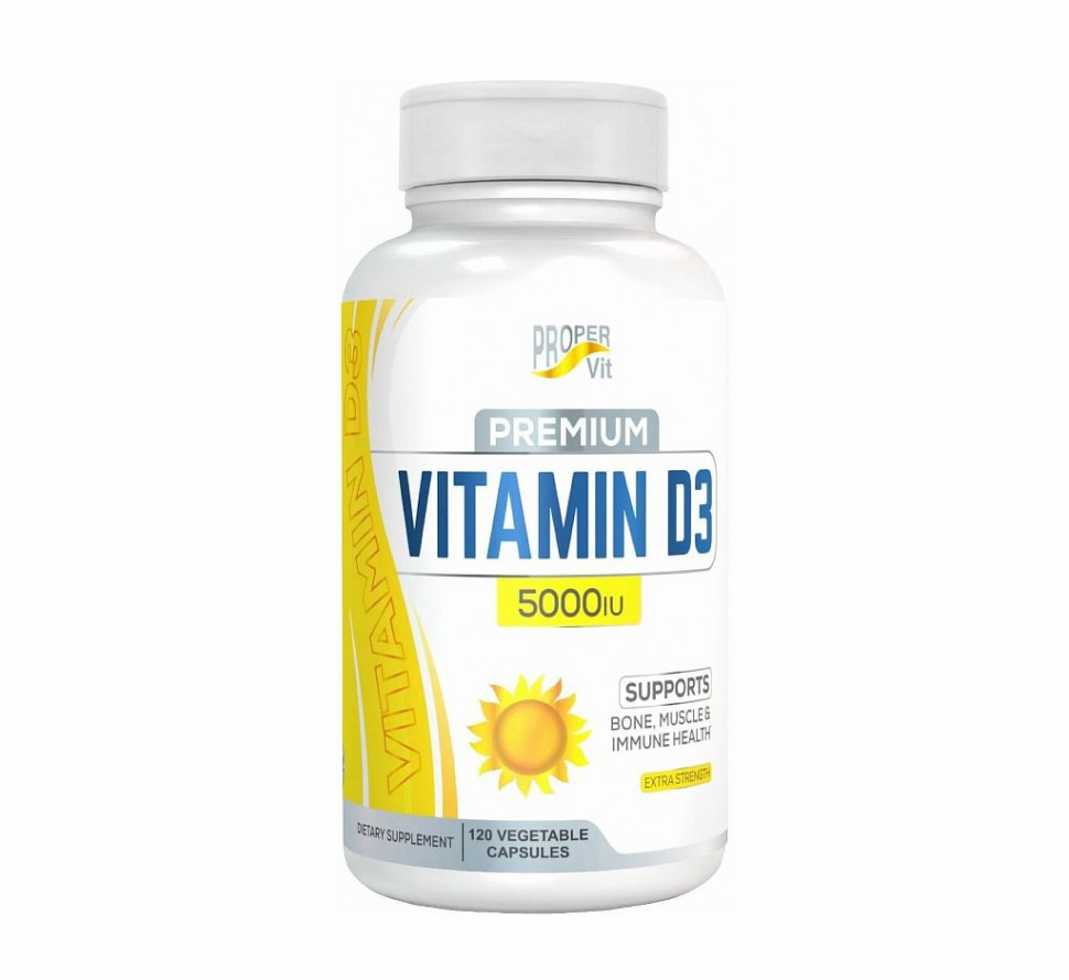 #PROPER VIT Vitamin D3 5000 120 vegcaps фото 1 — 65fit