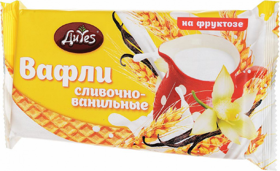 ДиYes Вафли сливочно-ванильные на фруктозе 90г фото 1 — 65fit