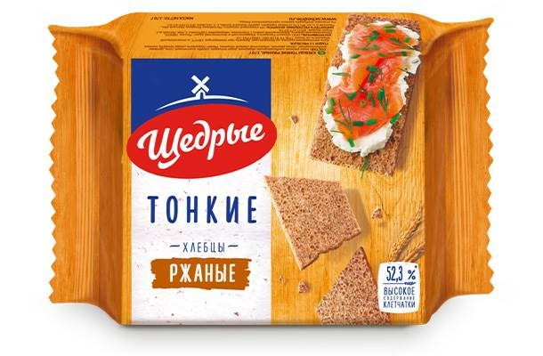 ЩЕДРЫЕ Хлебцы тонкие ржаные 170г фото 1 — 65fit