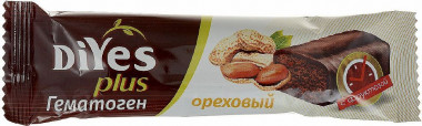 DiYes Гематоген Ореховый с фруктозой 35г &mdash; 65fit