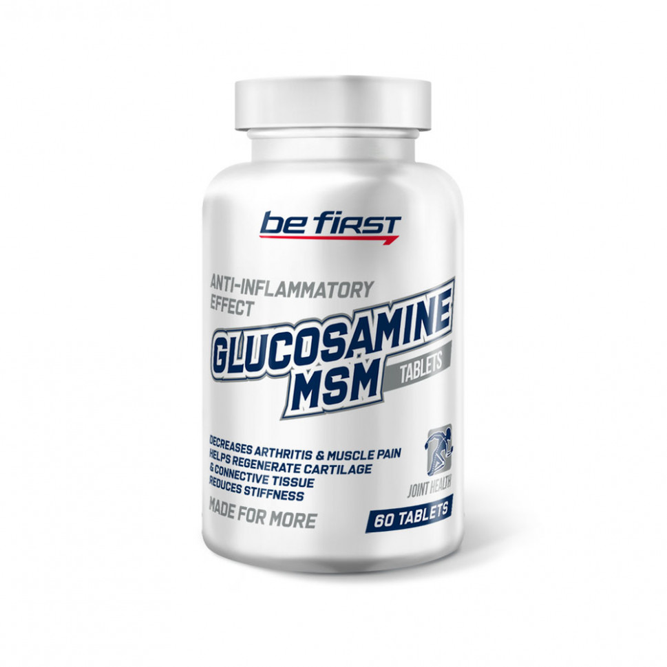 BE FIRST Glucosamine+MSM 60 таблеток фото 1 — 65fit