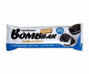 BOMBBAR Батончик DUO "Кремовое печенье" 60г &mdash; 65fit