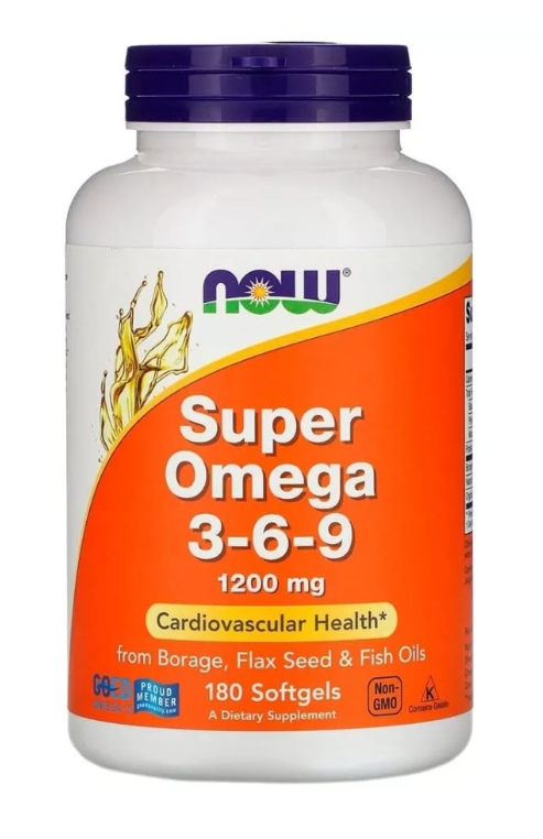 #NOW Super Omega 3-6-9 1200 mg 180 Softgels фото 1 — 65fit