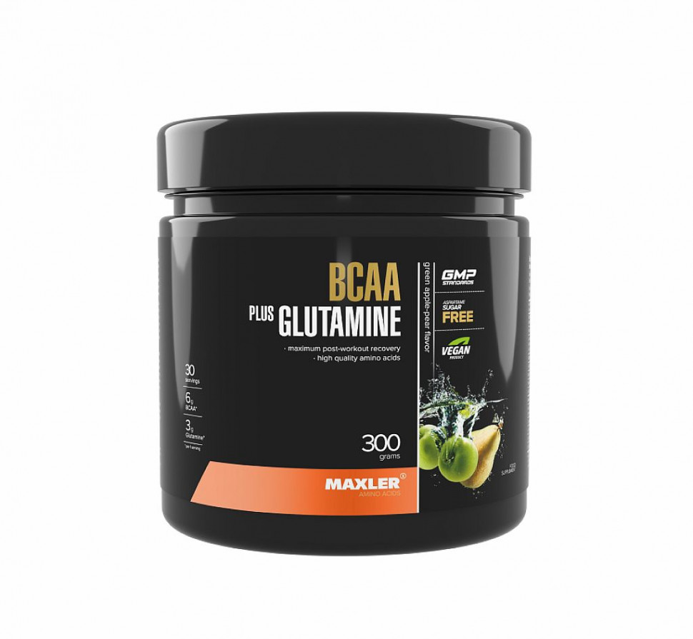 # MAXLER BCAA +Glutamine 300g (Green Apple-Pear) фото 1 — 65fit