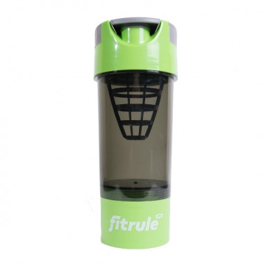 Шейкер Cyclone зеленый 600мл, FitRule — 65fit
