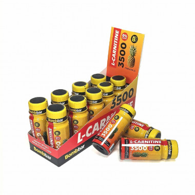 BOMBBAR Напиток б/а L-carnitine 3500 Ананас шот 50мл — 65fit