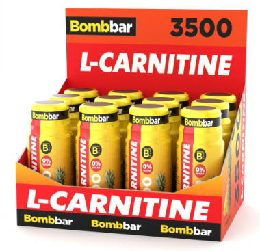 BOMBBAR Напиток б/а L-carnitine 3500 Ананас шот 50мл — 65fit