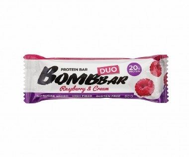 BOMBBAR Батончик DUO &quot;Малиновый крем со сливками&quot; 60г — 65fit