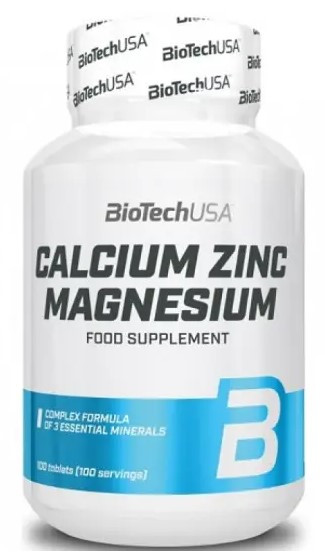 #BioTech Calcium Zinc Magnesium 100табл &mdash; 65fit