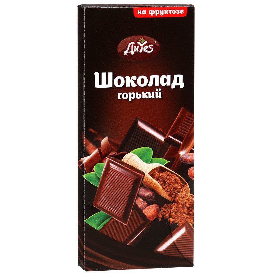 Шоколад горький на фруктозе 100гр, DiYes фото 1 — 65fit